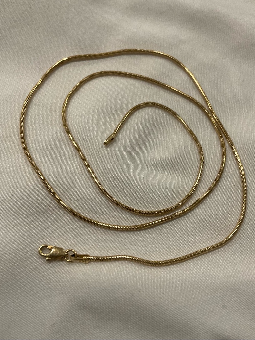 14K yellow gold snake chain necklace {UNISEX}